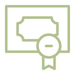 stylized icon of a university diploma