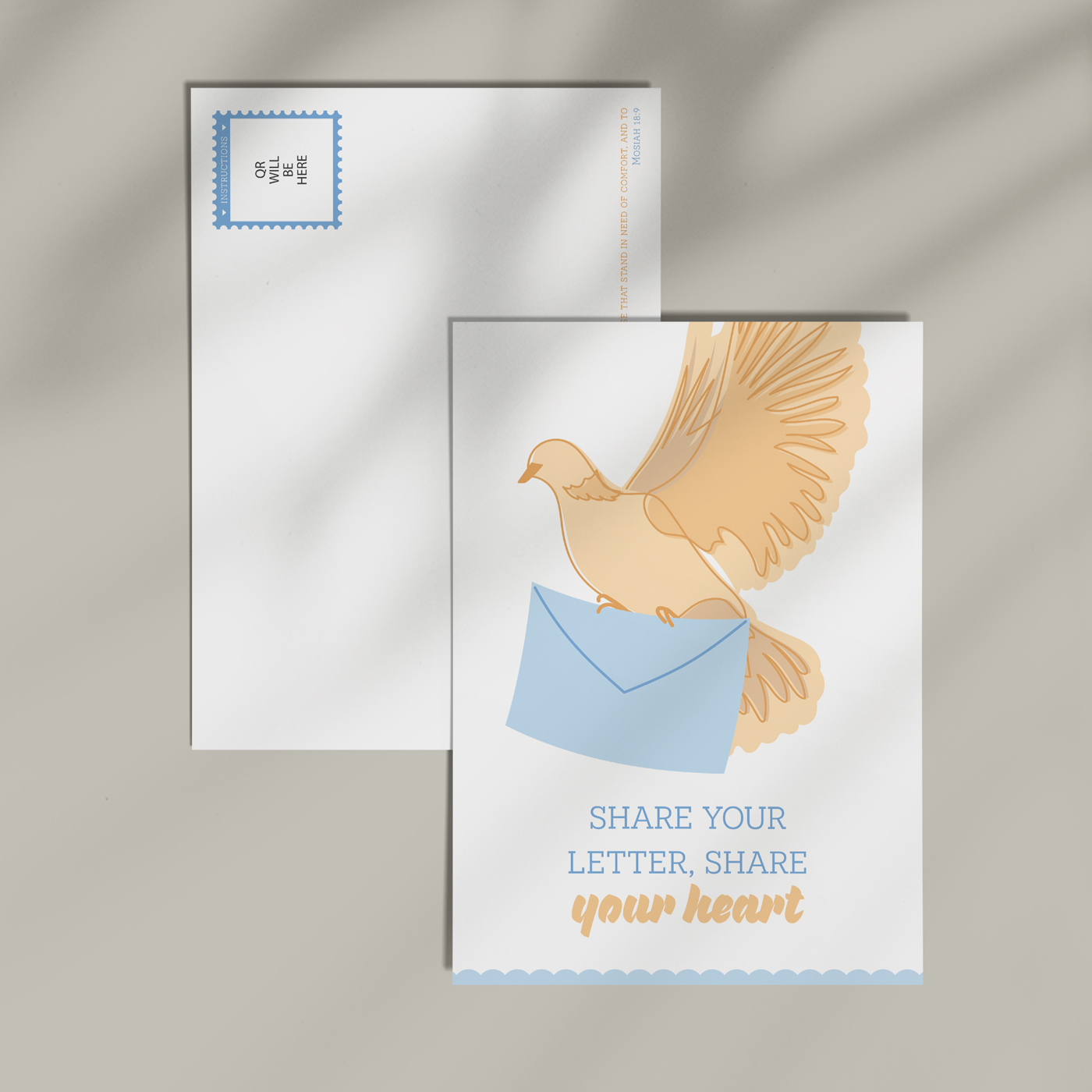 The postcard that was used in the project.