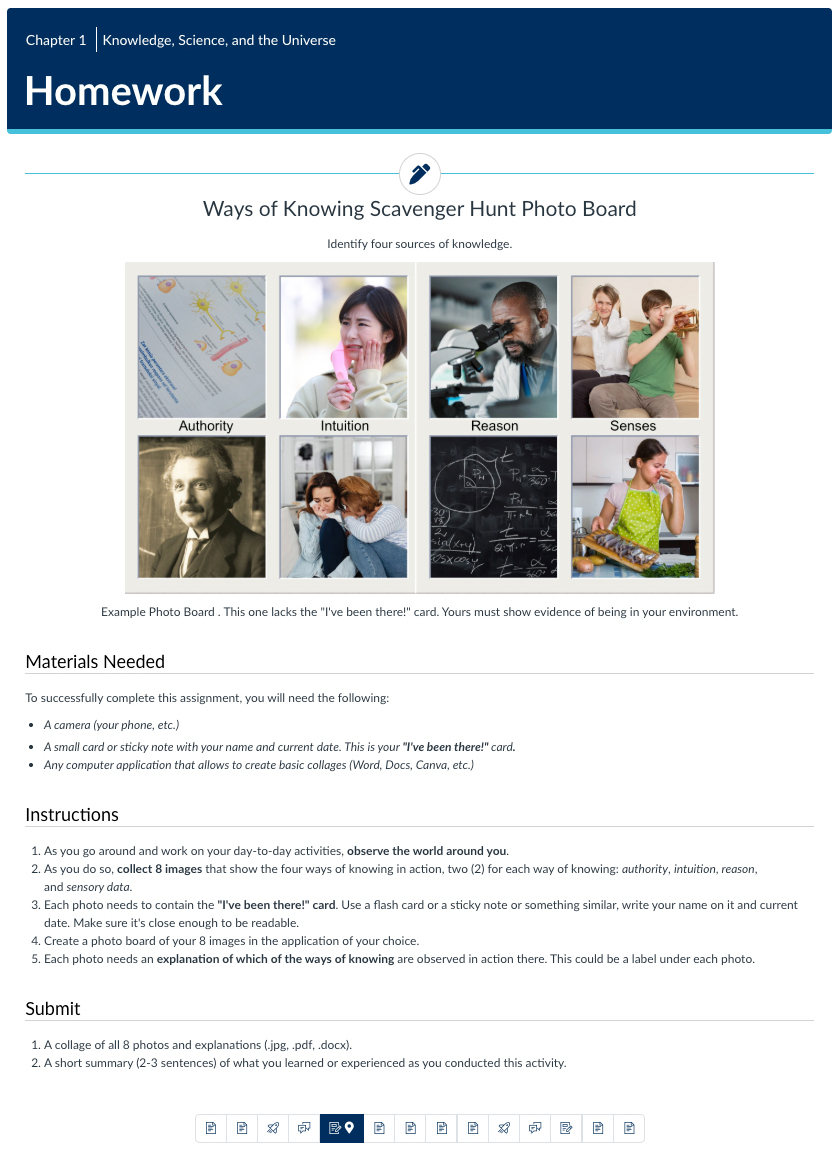 layout mockup in canvas lms homework assignment scavenger hunt