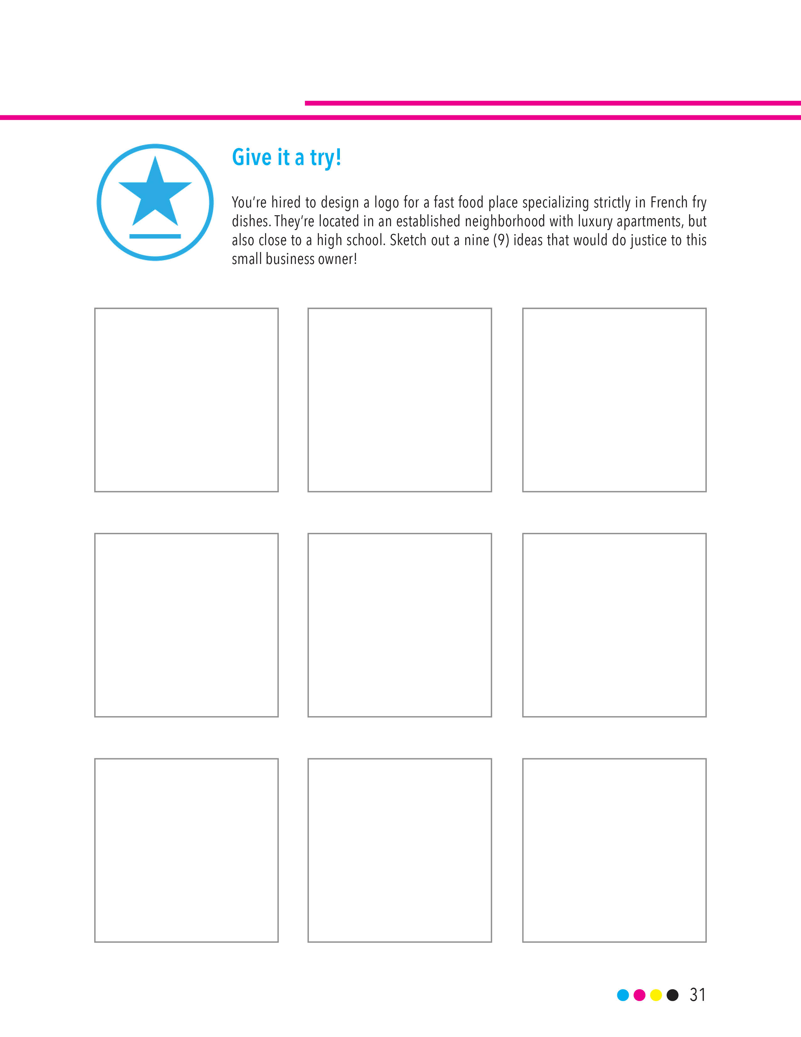 a page from the workbook section six design process